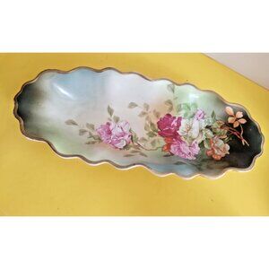 Antique M&Z Austria Vegetable Serving Dish 11 3/4" x 5" 1920's